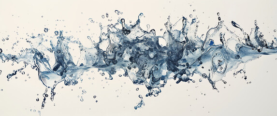 Wall Mural - water splash isolated on white in