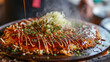 Details with the Japanese okonomiyaki dish. AI generated