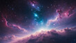 Beautiful colorful galaxy clouds nebula background wallpaper, space and cosmos or astronomy concept, supernova, night stars. Dreamy Wall Paper.