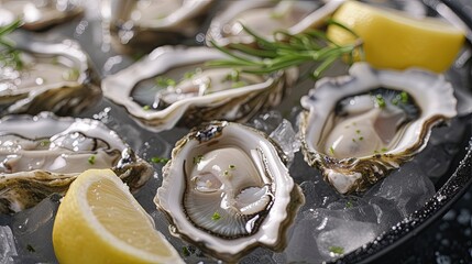 Oyster raw seafood dinner dish gourmet wallpaper background
