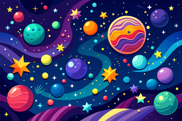 Wall Mural - a breathtaking celestial scene, envisioning the cosmos filled with countless stars, generative ai.