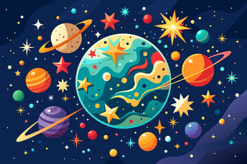 Wall Mural - a breathtaking celestial scene, envisioning the cosmos filled with countless stars, generative ai.