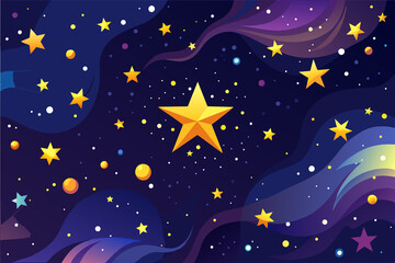 Wall Mural - a breathtaking celestial scene, envisioning the cosmos filled with countless stars, generative ai.