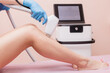 © Anna - Laser hair removal on legs. Getting rid of unwanted body hair, body care, removal of unwanted hair, cosmetology. Beautiful female legs.