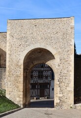 Poster - entrance to the city of Joigny, France 