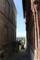 Canvas Print - Old street in Joigny , France 