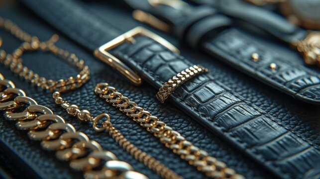 A close-up of designer accessories, exquisite details that elevate an ensemble from ordinary to extraordinary