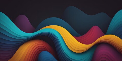 Wall Mural - Wavy colored background.