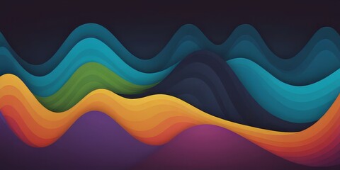 Wall Mural - Wavy colored background.