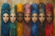 A.I. art of women of different races and ethnicities, symbolizing the diversity of people