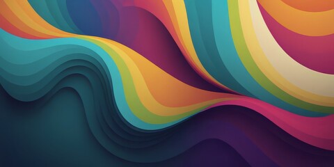 Wall Mural - Wavy colored background.