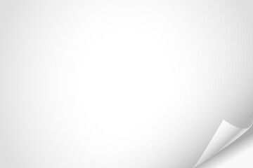 Aufkleber - Blank paper sheet with bending right bottom corner. Vector illustration