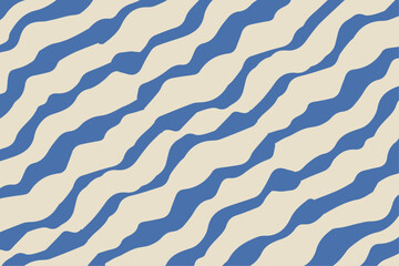 Wall Mural - Modern minimalist abstract doodle brush stroke painting seamless pattern. Stylish wavy marble background prints. Paint line background vector illustration. Hipster seamless pattern