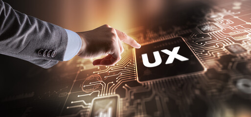 Wall Mural - Mobile app user experience UX or app UX
