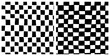 Set of irregular black and white grid seamless repeat pattern. Bundle of monochrome check aop, all over print.