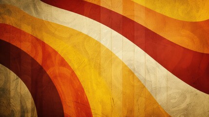 Wall Mural - A mid-century modern abstract backdrop infused with vintage warmth.