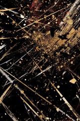 Leinwandbilder - A mesmerizing blend of darkness and creativity, this abstract art piece captures the imagination with its stark black background and intricate details