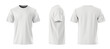 © Enrique - realistic, White T-Shirt front and back, Mockup template for design print. transparent background. PNG