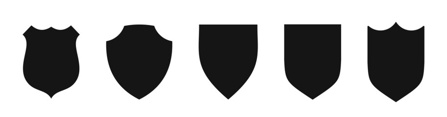 Shield logo. emblem, badge set. Shield icons set. Protect shield vectors.