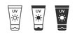 Sunscreen cream icon. Vector illustration