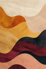Poster - An ethereal painting of abstract beige hues dances across the fabric, evoking a sense of tranquil beauty and artistic expression
