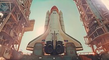 The Space Shuttle On The Launchpad
