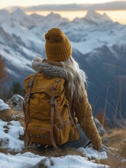 Canvas Print - Exciting Mountain Expedition, Stunning Landscape at Dusk