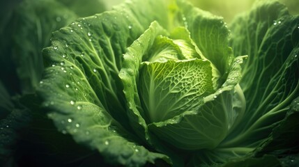 Cabbage close-up, Hyper Real