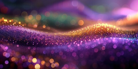 abstract new orleans mardi gras background, beads, purple, gold, green, bright gradient colors