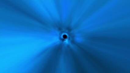 Wall Mural - abstract travel through blue textured wormhole loop animation.