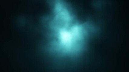 Wall Mural - dark blue dramatic smoke light loop animation background.