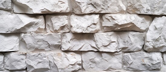 Wall Mural - Smooth and Light Gray Stone Texture on Wall Surface