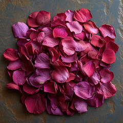  Magenta Rose Petal Cascade: Romantic Allure