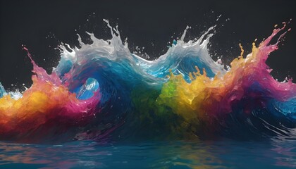 Wall Mural - background with splashes