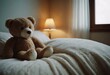 © Hans - A plush, teddy bear on a child's bed