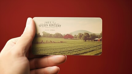 Wall Mural - rural farm business card