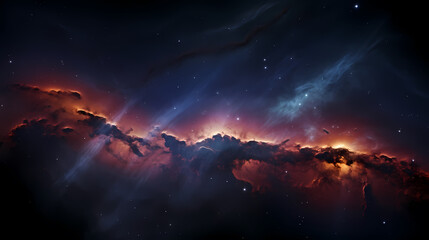Wall Mural - space galaxy background, 3d illustration of nebulae in the universe