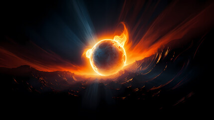 Wall Mural - space galaxy background, 3d illustration of nebulae in the universe