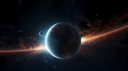 Wall Mural - space galaxy background, 3d illustration of nebulae in the universe