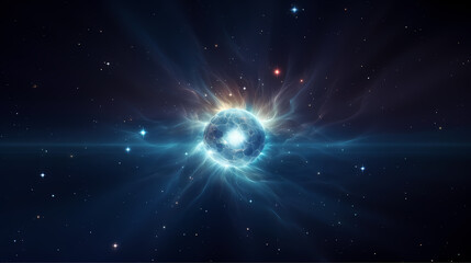 Wall Mural - space galaxy background, 3d illustration of nebulae in the universe