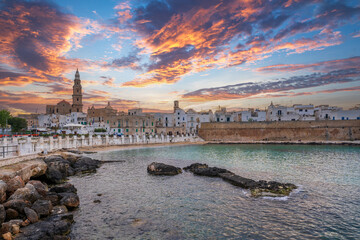 Wall Mural - The old harbour view in Monopoli Town in Italy