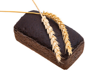 Sticker - black bread isolated