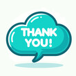 © Igor - Blue speech bubble with the phrase 'THANK YOU!' in bold letters