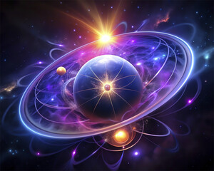 Wall Mural - planets and galaxies in space. illustration for your design.