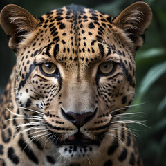 Wall Mural - Close up of a leopard..