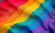 Abstract striped LGBT flag background texture. Textile or paper backdrop of rainbow bright colors. Diagonal colorful stripes. Pride month concept. Holiday celebrating with gays, lesbians in June.