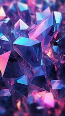 Holographic abstract 3D shapes background picture material

