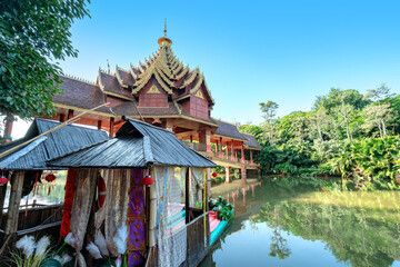 Sticker - Manting Park is the imperial garden of the Dai King in Xishuangbanna, Yunnan, China.