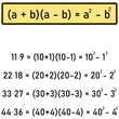 Practical use of the formula for the square of binomials - four examples