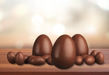 Canvas Print - Tasty sweet chocolate egg. Easter concept